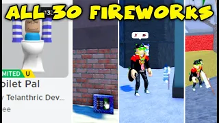 ALL 30 FIREWORKS Locations in TTD UPDATE #toilettowerdefense