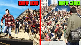 Michael Survived 200 Days in ZOMBIE APOCALYPSE (GTA 5)