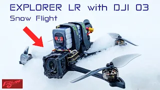 Flying the Awesome New Flywoo Explorer DJI 03 in the Snow!  Review