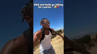 DDG and Halle go hiking for a picnic 😂❤️ #ddg #hallebailey #shorts