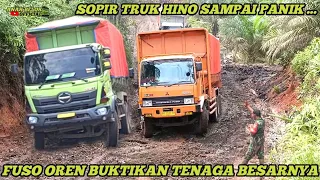 Luar Biasa Dua Truk Jepang Bertenaga Besar Buktikan Kualitas Nya Di Lumpur Truk Fuso Vs Hino 500