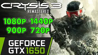 Crysis 3 Remastered on GTX 1650 4GB | 1080p 1440p 900p 720p | PC Performance Gameplay!
