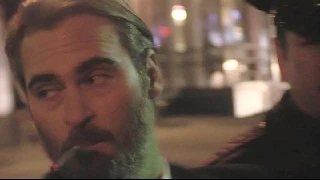 Joaquin Phoenix outside Letterman Show