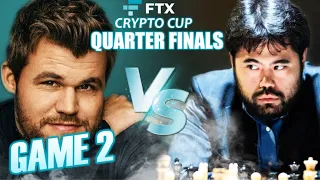 Magnus Carlsen vs Hikaru Nakamura (FULL GAME) | FTX Crypto Cup - Quarter Finals Day 1 Game 2