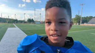 Levi Carter Askew of Rarebreeds 8u post game interview with DreamKingFilmz