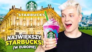 TESTUJĘ NAJWIĘKSZY STARBUCKS W EUROPIE!😱 *mają tu nawet pizzę* ?! 🍕 | Dominik Rupiński