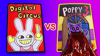 Amazing Digital Circus🎪 vs Poppy Playtime Chapter 3😈   (Game Book Battle, Horror Game, Paper Play)