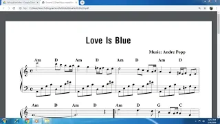 Love Is Blue - Sheet music free