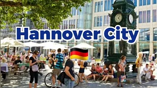 4k Hannover City Last Summer ☀️ 2023 Walking in Tour Ultra HD Video 4k 60fps