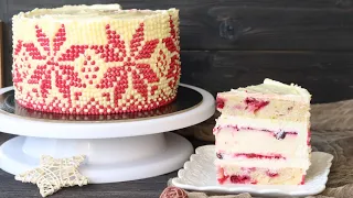 ЗИМНИЙ КЛЮКВЕННЫЙ ТОРТ с ЧИЗКЕЙКОМ 🍰Cranberry cheesecake cake