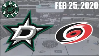 Dallas Stars @ Carolina Hurricanes | Feb 25 2020