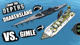 Drakenslang War Canoe vs. Gimle Battleship! 🐉🆚🏰 From the Depths