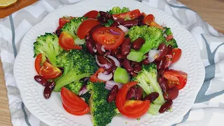 Салат с брокколи.  Вкусный, полезный овощной салат.
