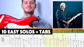 Top 10 EASIEST David Gilmour Solos + Tabs