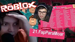 TORNEO DE SQUID GAME EN ROBLOX DE JUANSGUARNIZO, 98 STREAMERS FAMOSOS Y YO | FapParaMoarr