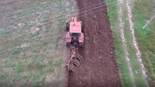 Fiat tractor plowing