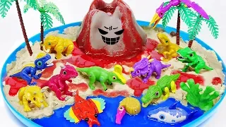 Dino Mecard Dinosaur Toys DIY Volcano Eruptiont | Jurassic World