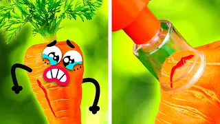 Funny Vegetables Tried Trendy Hacks! Relatable Facts By 24/7 DOODLES