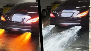 CARS Spitting WATER and FLAMES!! UNBELIEVABLE !