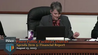 Pasco Public Facilities District Board Meeting, August 15, 2023