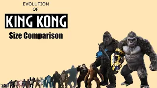 Evolution of King Kong (1933-2024) Size Comparison (Remake)