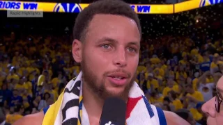 Spurs vs Warriors Game 1   PostGame Interview  Stephen Curry   May 14, 2017   #NBAPlayoffs