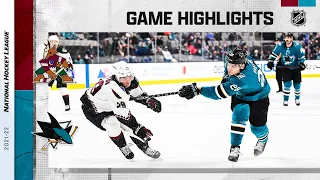 Coyotes @ Sharks 12/28/21 | NHL Highlights