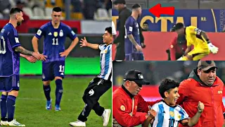 Peru fans run to the pitch to hug Messi | Goalkeeper got angry