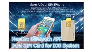 NeeCoo Bluetooth APP Dual SIM Card for iphone ipad itouch ipod IOS System