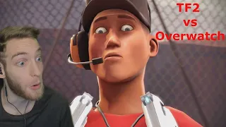 REACTING TO TF2 VS OVERWATCH!!!! TF2 Reaction!