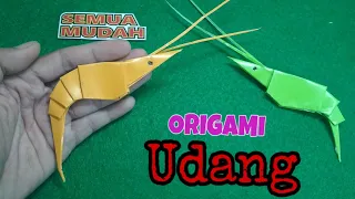 Cara Membuat Udang dari Kertas Origami || How to Make Shrimp from Origami Paper ||  用折纸制作虾