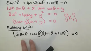 Grade 12 Trig Equations with Double Angles