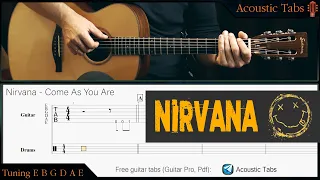 Nirvana - Come As You Are (Fingerstyle Guitar Tutorial)