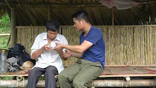 Unprecedented precious moments between an elderly father and his son