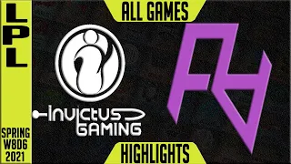 IG vs RA Highlights ALL GAMES | LPL Spring 2021 W8D6  Invictus Gaming vs Rare Atom