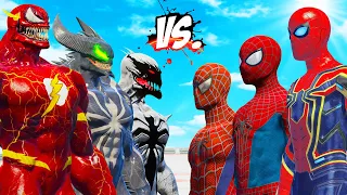 SPIDER-MAN TRIO vs VENOM TRIO - EPIC SUPERHEROES WAR