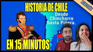 ESPAÑOLES REACCIONAN a HISTORIA DE CHILE🇨🇱 en 15 MINUTOS!! - El Mapa de Sebas