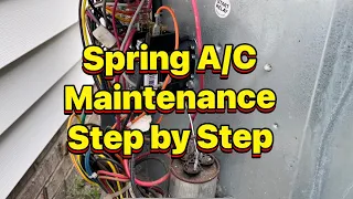 Step By Step Spring A/C Maintenance! York Heat Pump. #hvac #airconditioner