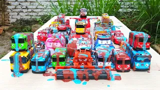 Clean up muddy minicar & Disney pixar car convoys! Play in the garden