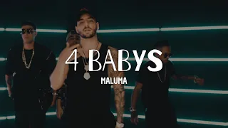 Maluma - Cuatro Babys (Letra)