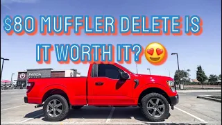 2022 F150 5.0 muffler delete and revs!