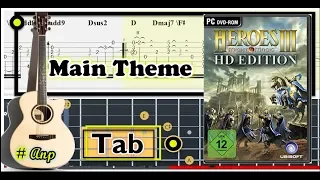 Guitar Tab - Main Theme (Heroes of Might and Magic IV) OST Fingerstyle Tutorial Sheet Lesson #Anp