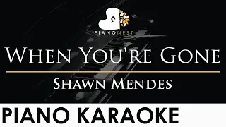 Shawn Mendes - When You're Gone - Piano Karaoke Instrumental Cover with Lyrics