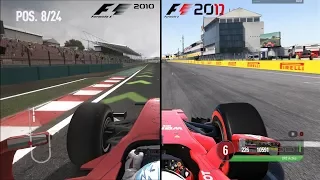 F1 Game Comparison (2010 - 2017 Hungaroring (Hungary) Hotlaps)