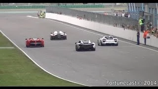 Koenigsegg Agera R, Ferrari LaFerrari, Porsche 918 Spyder, 2x Mclaren P1 Track Action -1080P HD