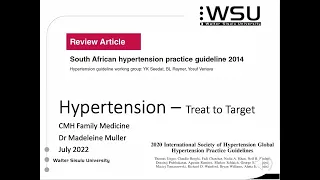 Hypertension Treat to Target Summary Dr Muller