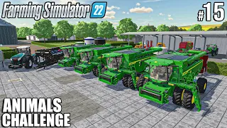 Harvesting the BIGGEST Field on THE MAP | ANIMALS Challenge | Farming Simulator 22