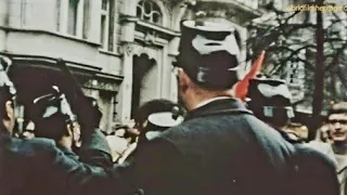 Berlin 1968 - student revolution - Anti-Springer Proteste - hippie ritual - Kinderladen