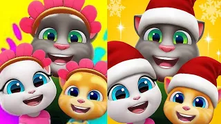 My Talking Tom Friends Christmas update vs Spring update Gameplay Android ios