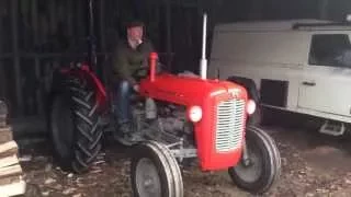 Setting off for a day's ploughing on a Massey Ferguson FE35